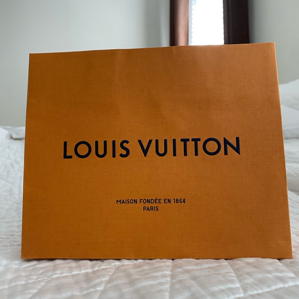 Louis Vuitton shopping bag orange blue. Fantastic condition.